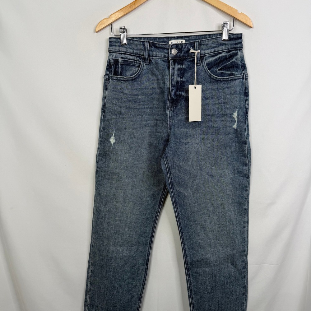 Blue By Artemis Women Cuffed Relaxed Straight Jeans Indigo Size 4 NWT - Picture 7 of 8